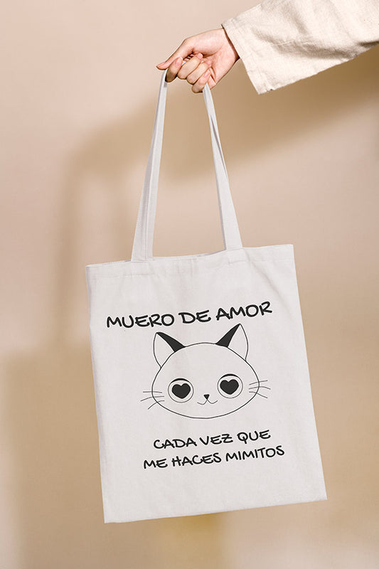 Totebag Gatibolsos: Muero de amor